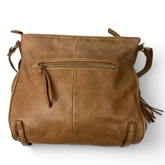 MMS Design Studio Handbags - MMS Design Co. Supple Tan Leather Gold Tone Hardware Crossbody Shoulder Bag